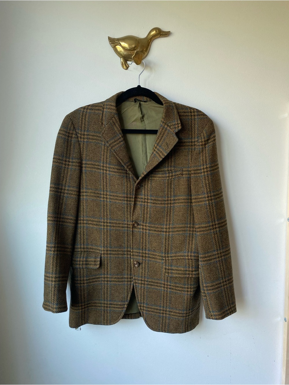 Vintage • Plaid Wool Blazer Sz S/M - Picture 2 of 5